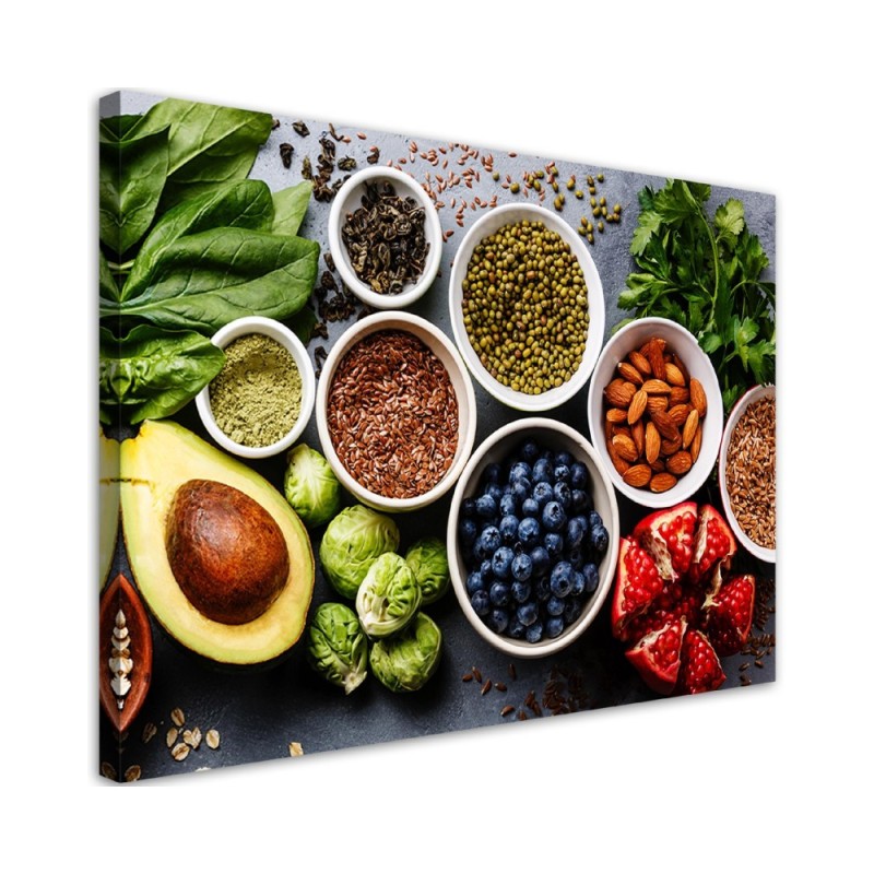 Bild auf Leinwand - Frisches Gemüse und Früchte | Feeby