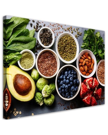 Bild auf Leinwand - Frisches Gemüse und Früchte | Feeby