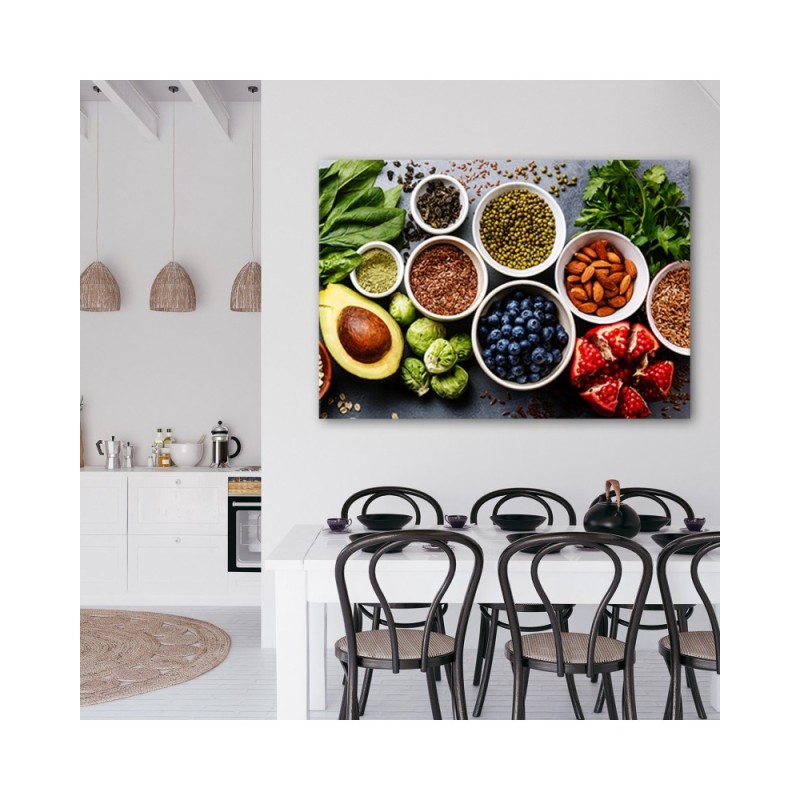 Bild auf Leinwand - Frisches Gemüse und Früchte | Feeby