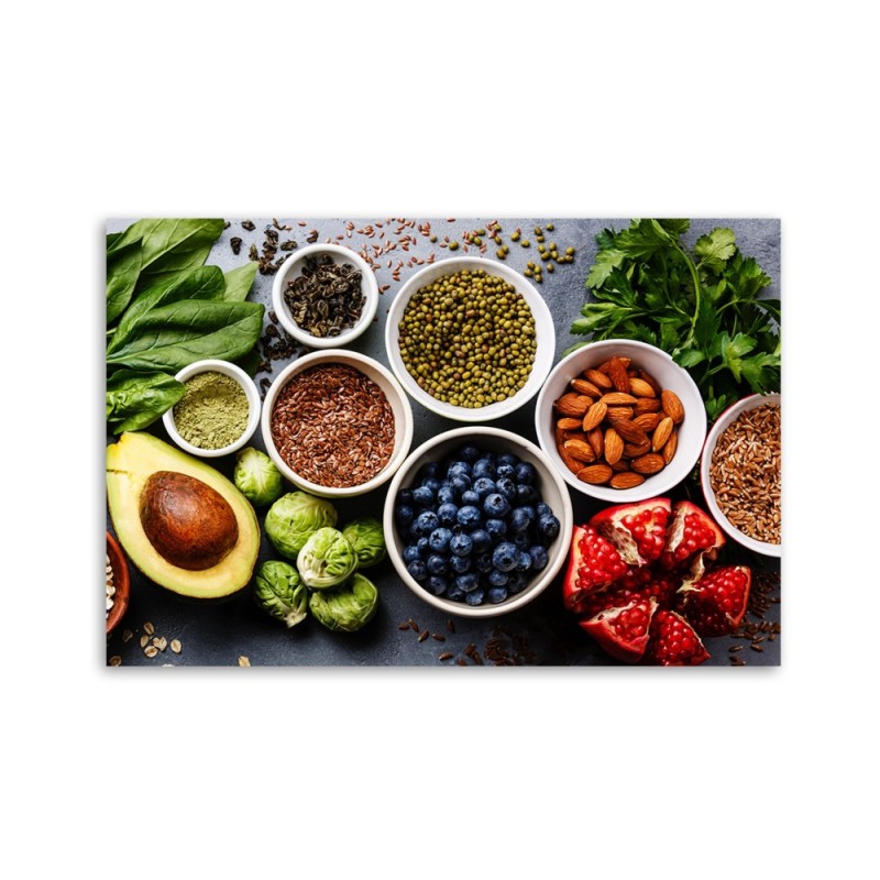 Bild auf Leinwand - Frisches Gemüse und Früchte | Feeby