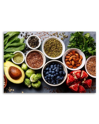 Bild auf Leinwand - Frisches Gemüse und Früchte | Feeby