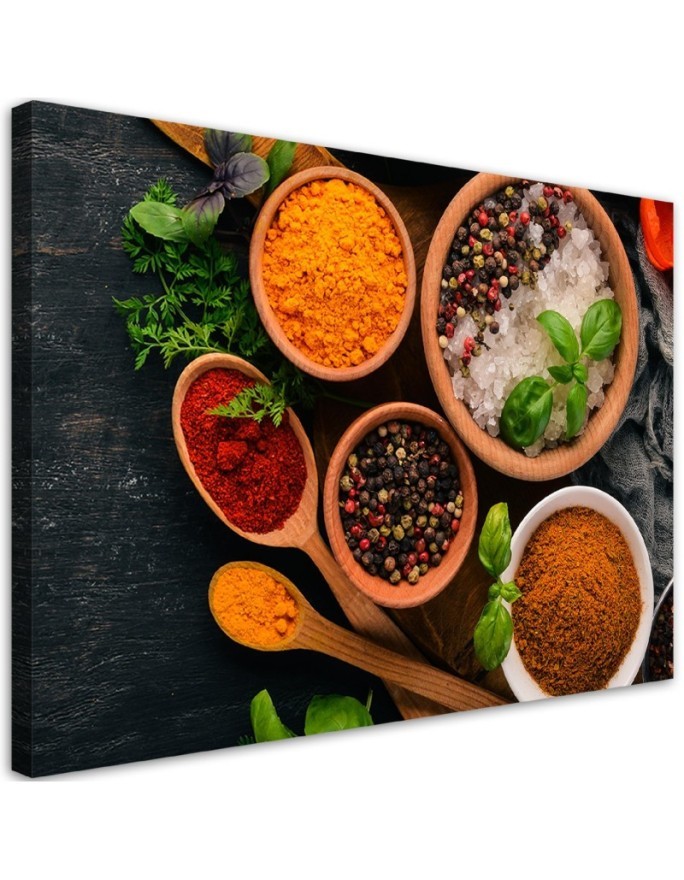 Leinwanddruck - Aromatische Gewürze Küche | Feeby