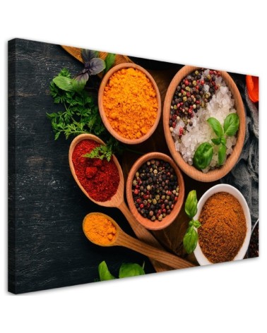 Leinwanddruck - Aromatische Gewürze Küche | Feeby