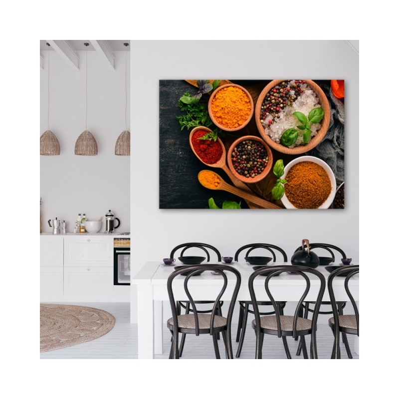 Leinwanddruck - Aromatische Gewürze Küche | Feeby