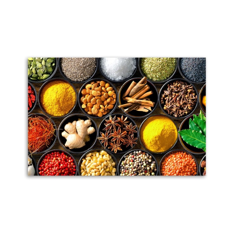 Bild auf Leinwand - Kräuter Gewürze für die Küche | Feeby