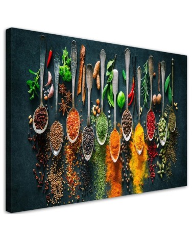 Canvas print - Herbs spices for the kitchen | FEEBY