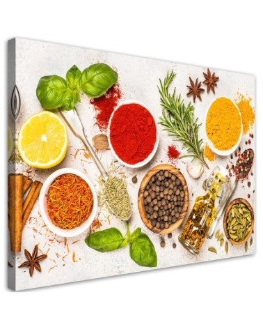 Canvas painting - Herbs spices for the kitchen | FEEBY