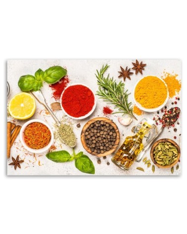 Bild auf Leinwand - Kräuter Gewürze für die Küche | Feeby