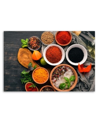 Leinwandbild - Frische Gewürze in der Küche | Feeby