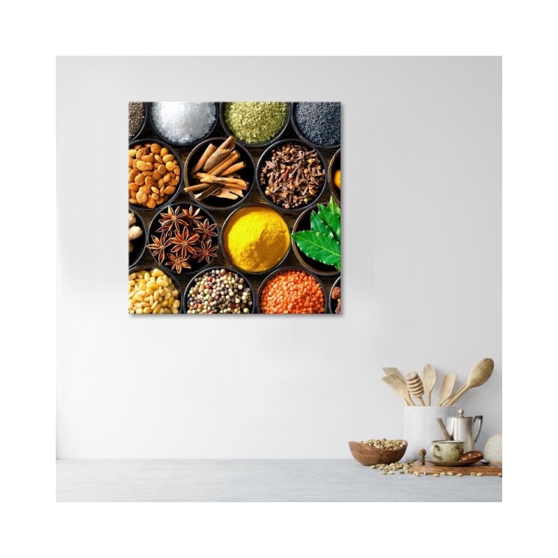 Modernes Wandbild - Küchen Gewürze | Feeby