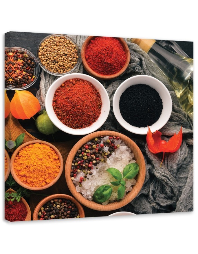 Bild auf Leinwand - Aromatische Gewürze für die Küche | Feeby