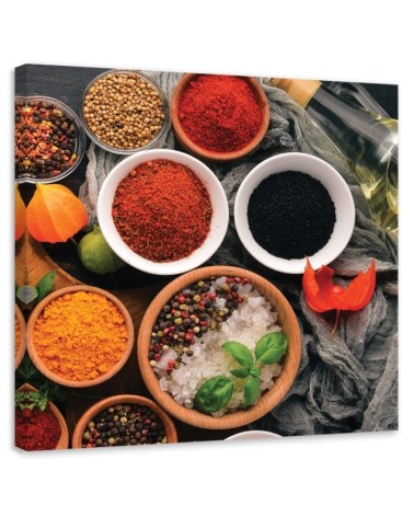 Bild auf Leinwand - Aromatische Gewürze für die Küche | Feeby