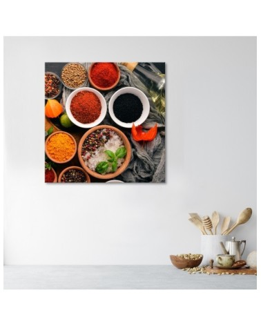 Bild auf Leinwand - Aromatische Gewürze für die Küche | Feeby