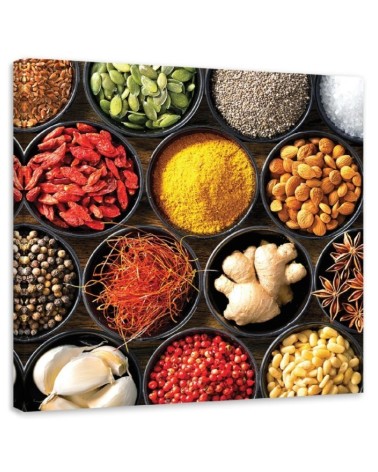 Canvas prints for the kitchen - Spices food for dining room| FEEBY