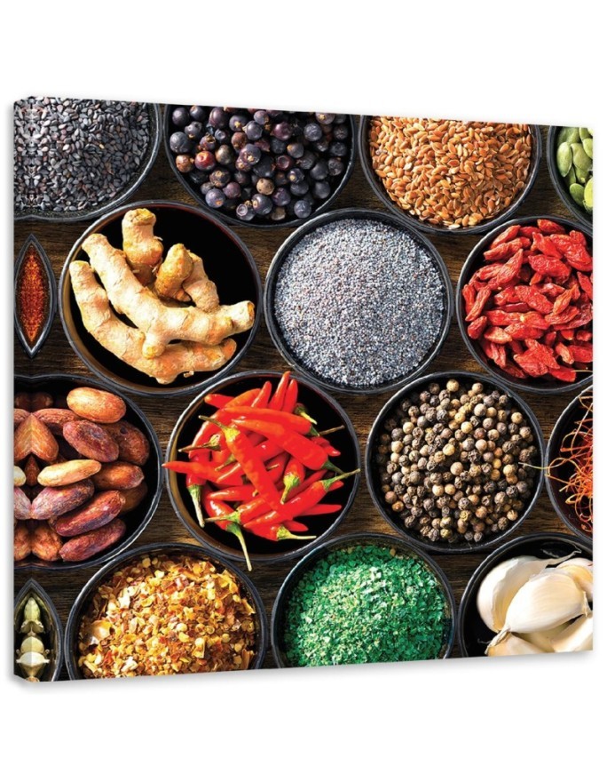 Canvas painting for kitchen - Kitchen food and spices | FEEBY