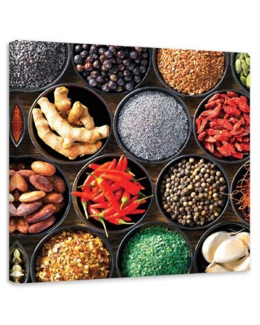 Canvas painting for kitchen - Kitchen food and spices | FEEBY