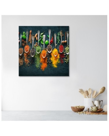 Bild auf Leinwand - Kräuter Gewürze für die Küche | Feeby