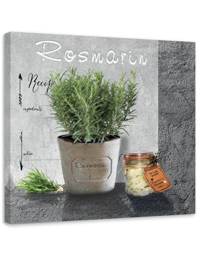 Modern Canvas painting for the kitchen - Rosemary spices | FEEBY