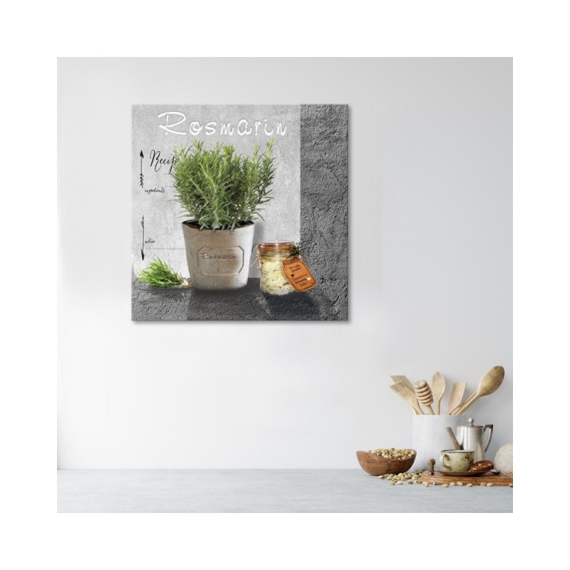 Leinwandbild - Rosmarin Gewürze für die Küche | Feeby