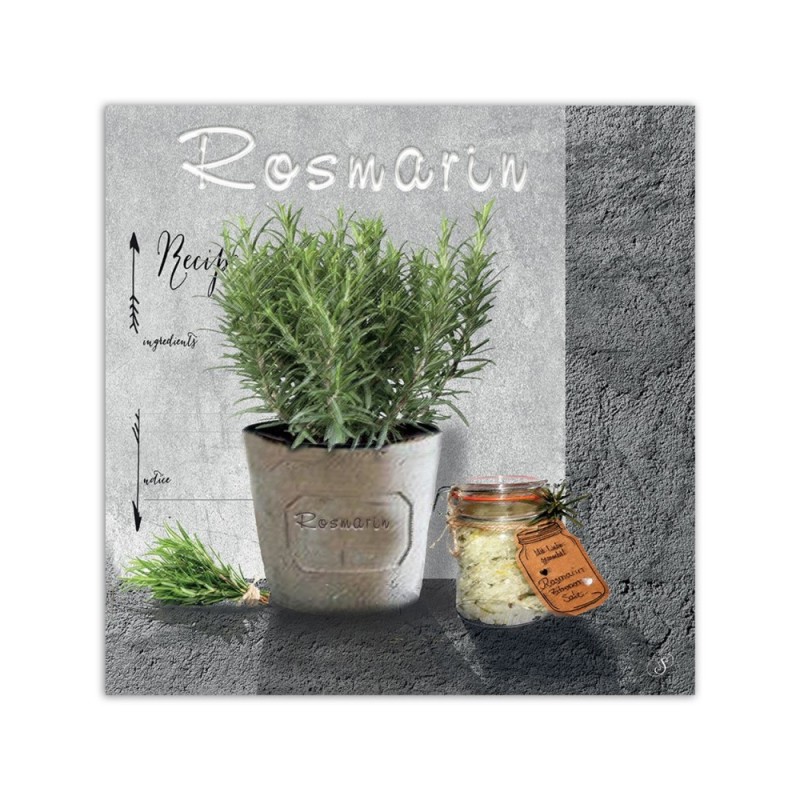 Leinwandbild - Rosmarin Gewürze für die Küche | Feeby