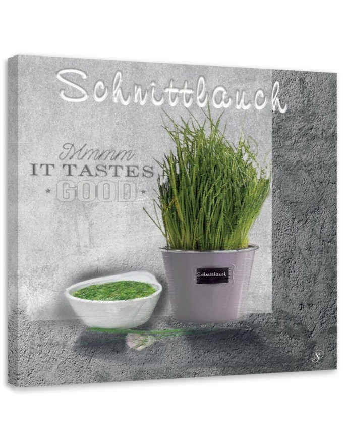 Leinwandbild - Schnittlauch Gewürze für die Küche | Feeby