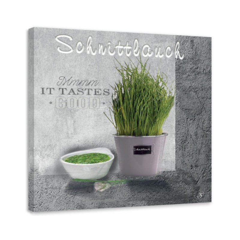 Leinwandbild - Schnittlauch Gewürze für die Küche | Feeby