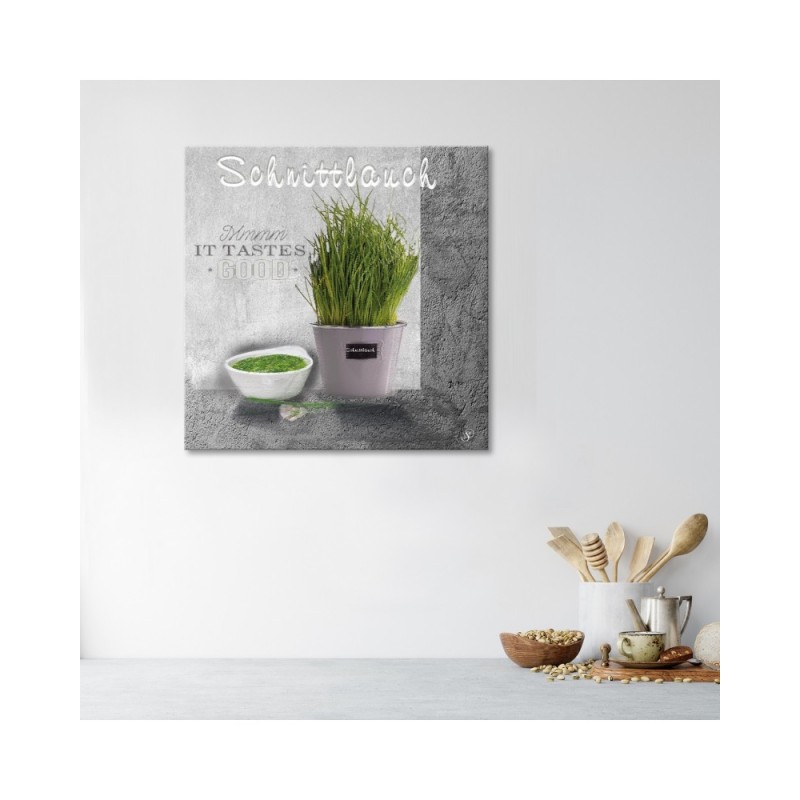 Leinwandbild - Schnittlauch Gewürze für die Küche | Feeby