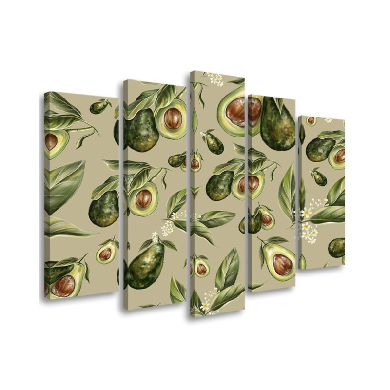 Wandbild für Wohnzimmer - Avocado -Hälften | Feeby