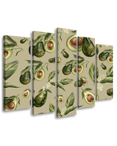 Wandbild für Wohnzimmer - Avocado -Hälften | Feeby