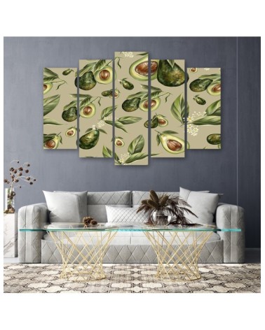 Wandbild für Wohnzimmer - Avocado -Hälften | Feeby