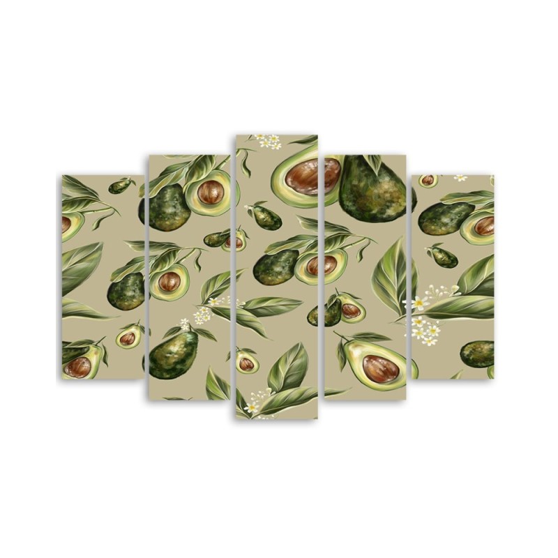 Wandbild für Wohnzimmer - Avocado -Hälften | Feeby