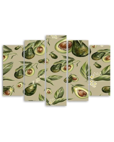 Wandbild für Wohnzimmer - Avocado -Hälften | Feeby