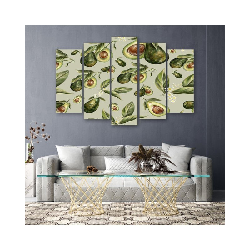 Modernes Wandbild - Avocado -Hälften | Feeby