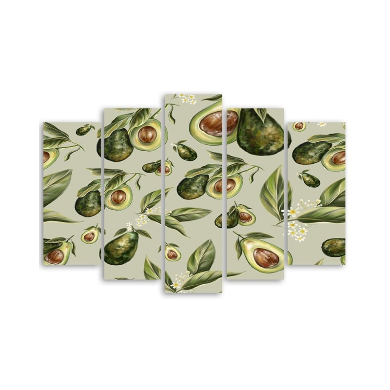 Modernes Wandbild - Avocado -Hälften | Feeby