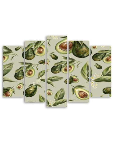 Modernes Wandbild - Avocado -Hälften | Feeby