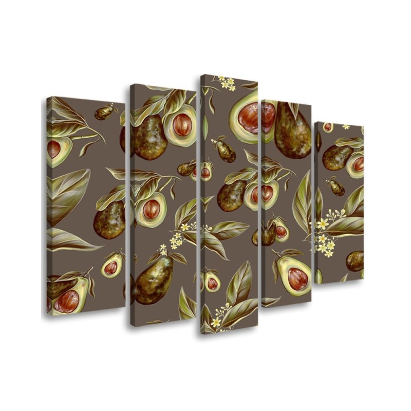 Dekoratives Leinwandbild - Avocado -Hälften | Feeby