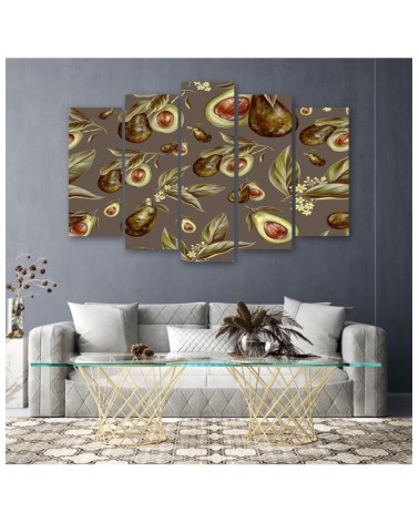 Dekoratives Leinwandbild - Avocado -Hälften | Feeby