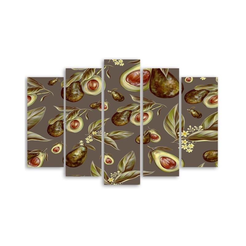 Dekoratives Leinwandbild - Avocado -Hälften | Feeby