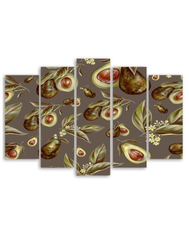 Dekoratives Leinwandbild - Avocado -Hälften | Feeby