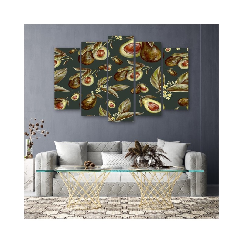 Leinwandbild - Avocado -Hälften | Feeby
