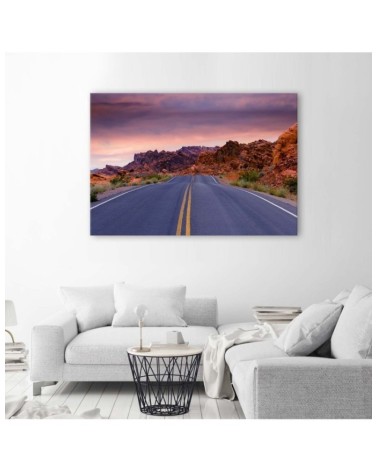 Wandbild für Wohnzimmer - Route 66 | Feeby