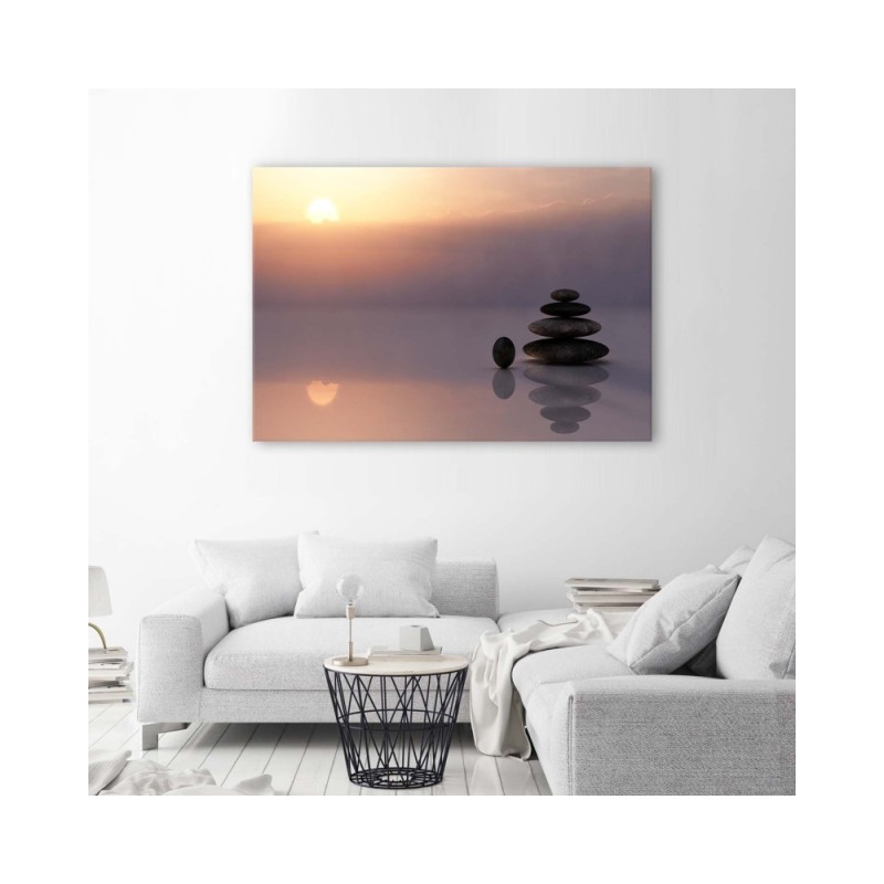 Leinwandbild - Zen-Steine am Meer | Feeby