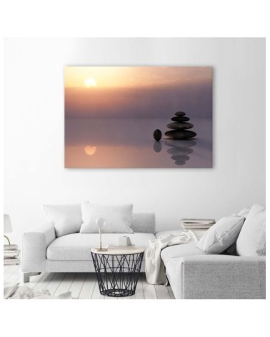 Leinwandbild - Zen-Steine am Meer | Feeby