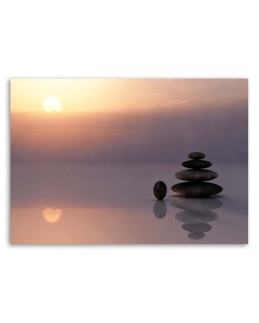 Leinwandbild - Zen-Steine am Meer | Feeby