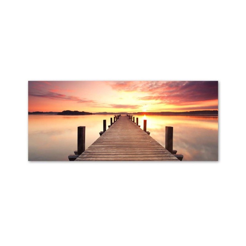 Leinwandbild - Sonnenuntergang Brücke | Feeby