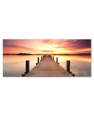 Leinwandbild - Sonnenuntergang Brücke | Feeby