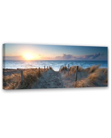 Sunset on the beach panoramic- Canvas print | FEEBY