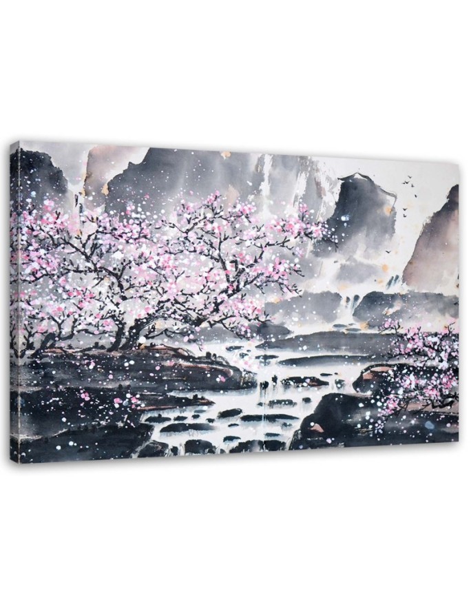 Bild auf Leinwand - Japanisches Aquarell | Feeby