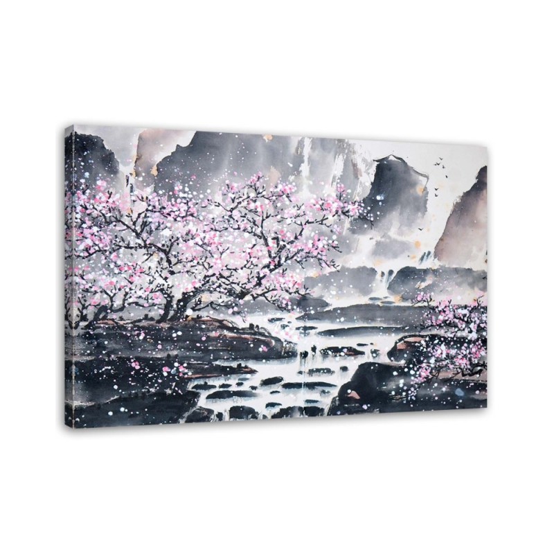 Bild auf Leinwand - Japanisches Aquarell | Feeby