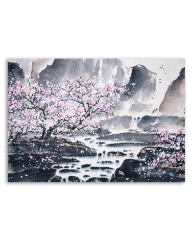 Bild auf Leinwand - Japanisches Aquarell | Feeby